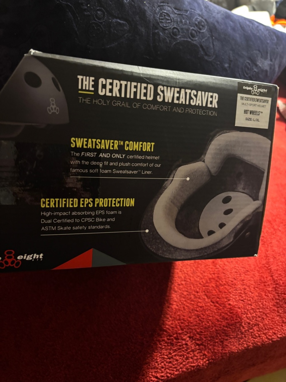 Triple Eight Hot Wheels Certified Sweatsaver Multi-Sport Helmet - Black (L/XL) - Picture 4 of 7